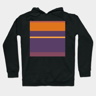 A pretty patchwork of Grape, Deep Ruby, Dark Salmon, Brownish Orange and Yellow Orange stripes. Hoodie